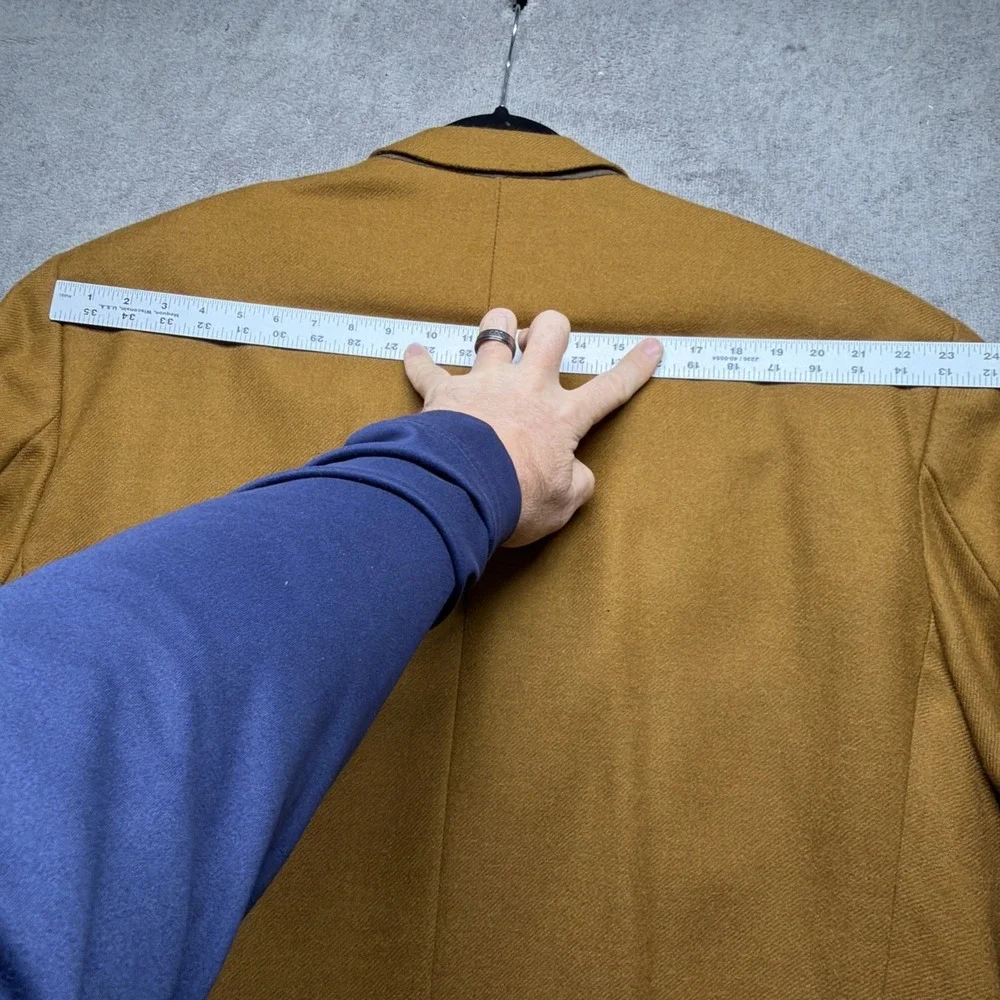 Alpaca Wool‎ Sport Coat Blazer Brown Mens 43R Made in Canada Classic Tailored